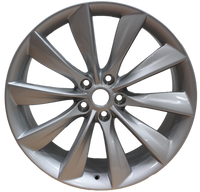 21x8.5 Tesla Model S Model X Gloss Silver Twist Spoke Style Wheels