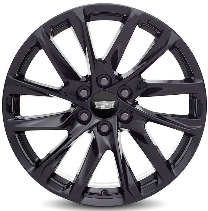 22 INCH RIMS ESCALADE SUV & ESV PLATINUM BLACK SIERRA TAHOE YUKON BLACK WHEELS
