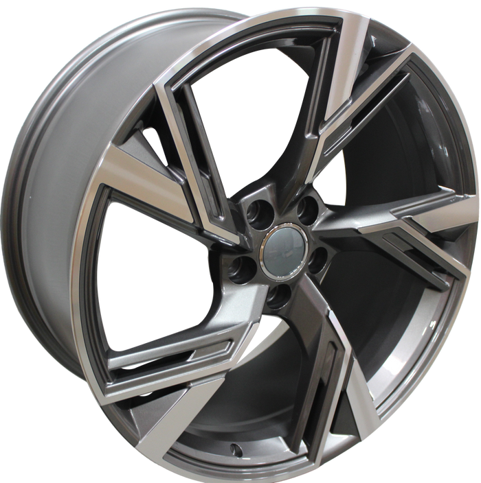 20 Inch Audi RS Style Rims Gunmetal Machined Wheels