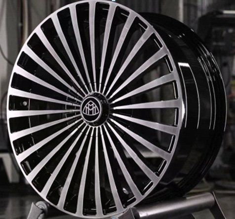 24 Inch Rims fit Range Rover Sport / Full Size HSE SVR Style  Black Machined Face Wheels