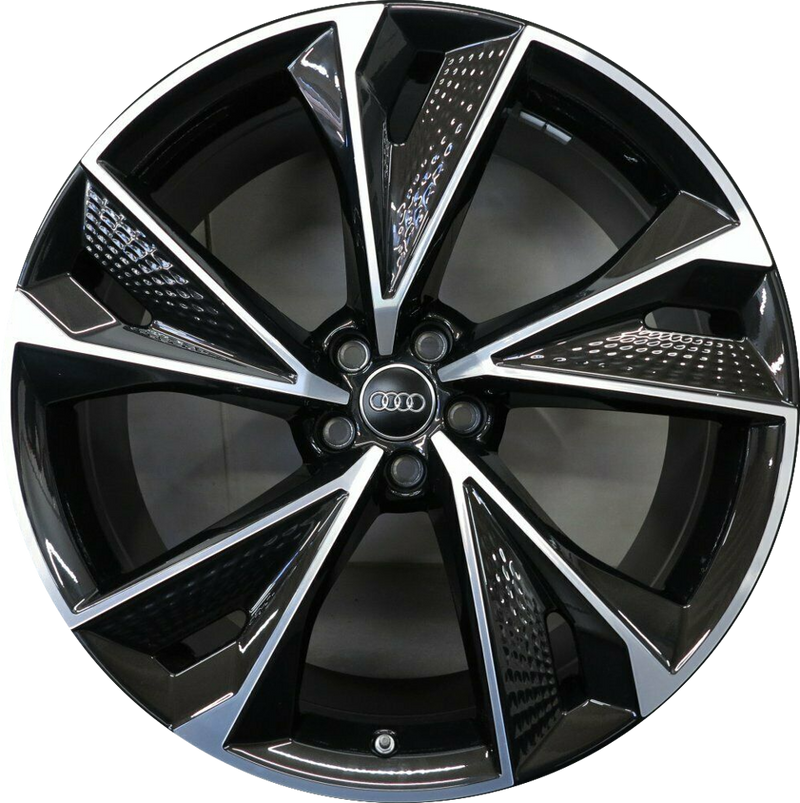 20 Inch Audi Rims A4 A5 A6 A7 A8 S4 S5 S6 S7 S8 RS5 RS6 RS7 Black Machined Wheels