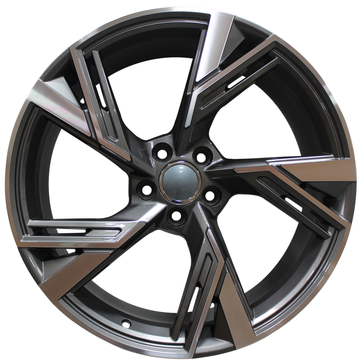 20 Inch Audi RS Style Rims Gunmetal Machined Wheels