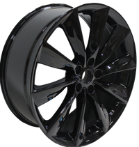 21x8.5/9 Staggered Tesla Model S Model X Model X Gloss Black Twist Spoke Style Wheels