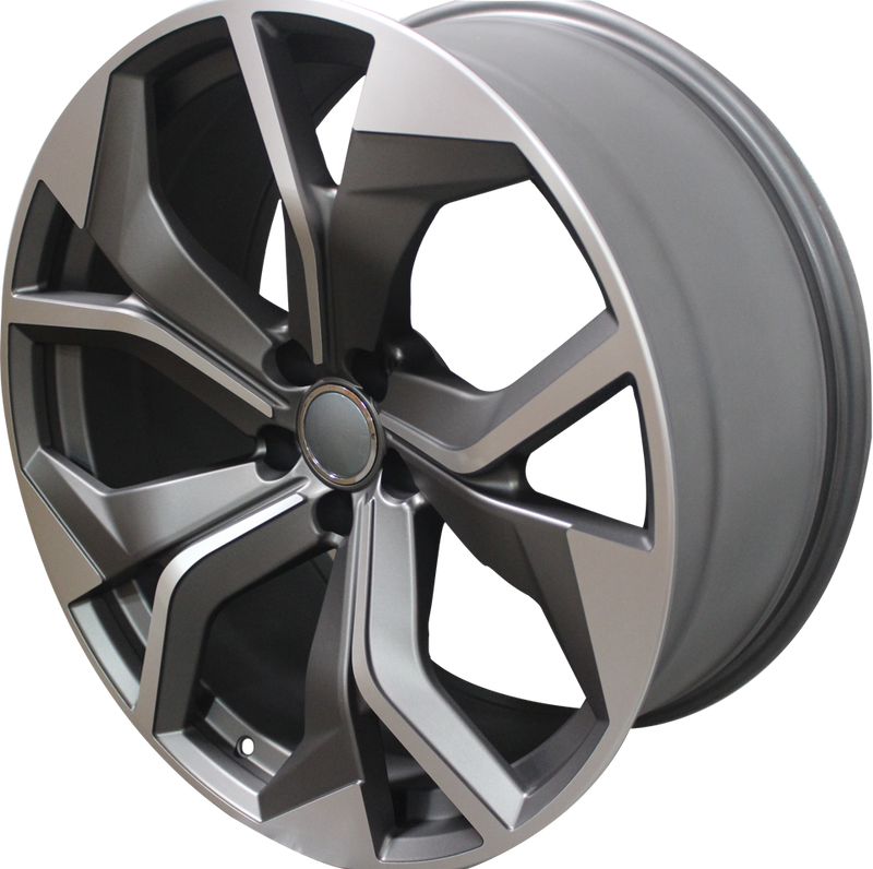 22 Inch Audi Rims A5 A6 A7 A8 S5 S6 S7 S8 RS5 RS6 RS7 Q5 Q7 SQ5 SQ7 Black Machined Face Wheels