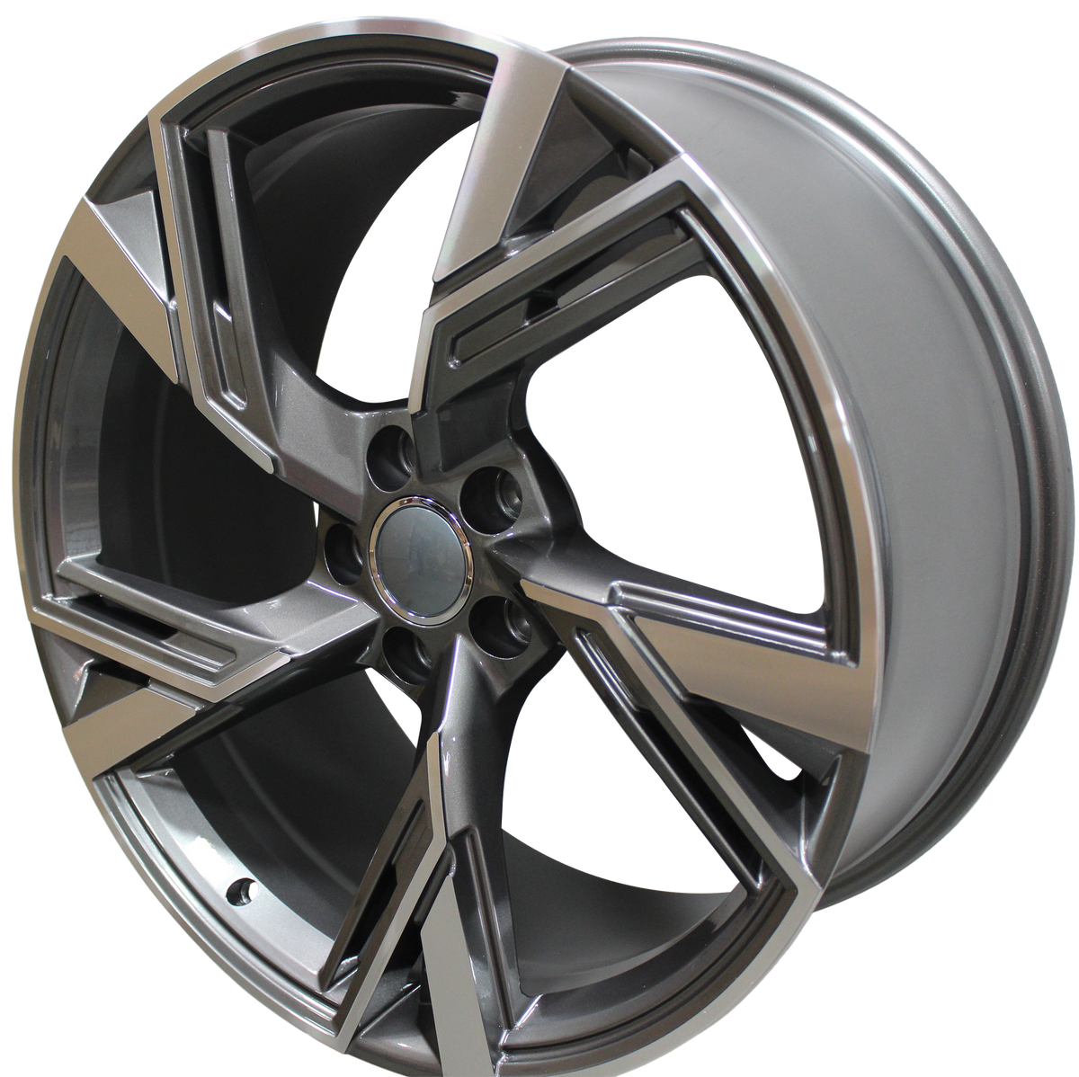 20 Inch Audi RS Style Rims Gunmetal Machined Wheels