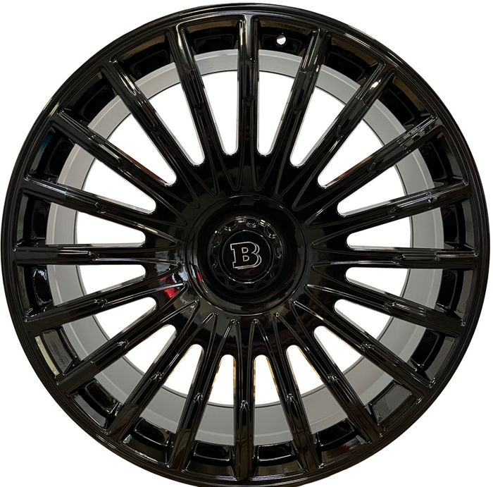 24" Inch Flowformed Rims Fit Gloss Black Mercedes G Wagon G550 G65 G63 G55 G500 Brabus "PLATINUM"&nbsp; Style Wheels