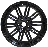 22 Inch Rims Fits Porsche Cayenne Turbo S GTS Base Satin Black Wheels