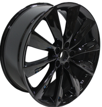 21x9/10 Staggered Tesla Model S Model Y Model X Satin Black Twist Spoke Style Wheels