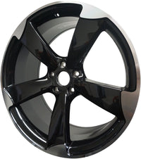 19 Inch Audi Rims A5 A6 A7 A8 S6 S7 S8 Black Machined Tips Wheels