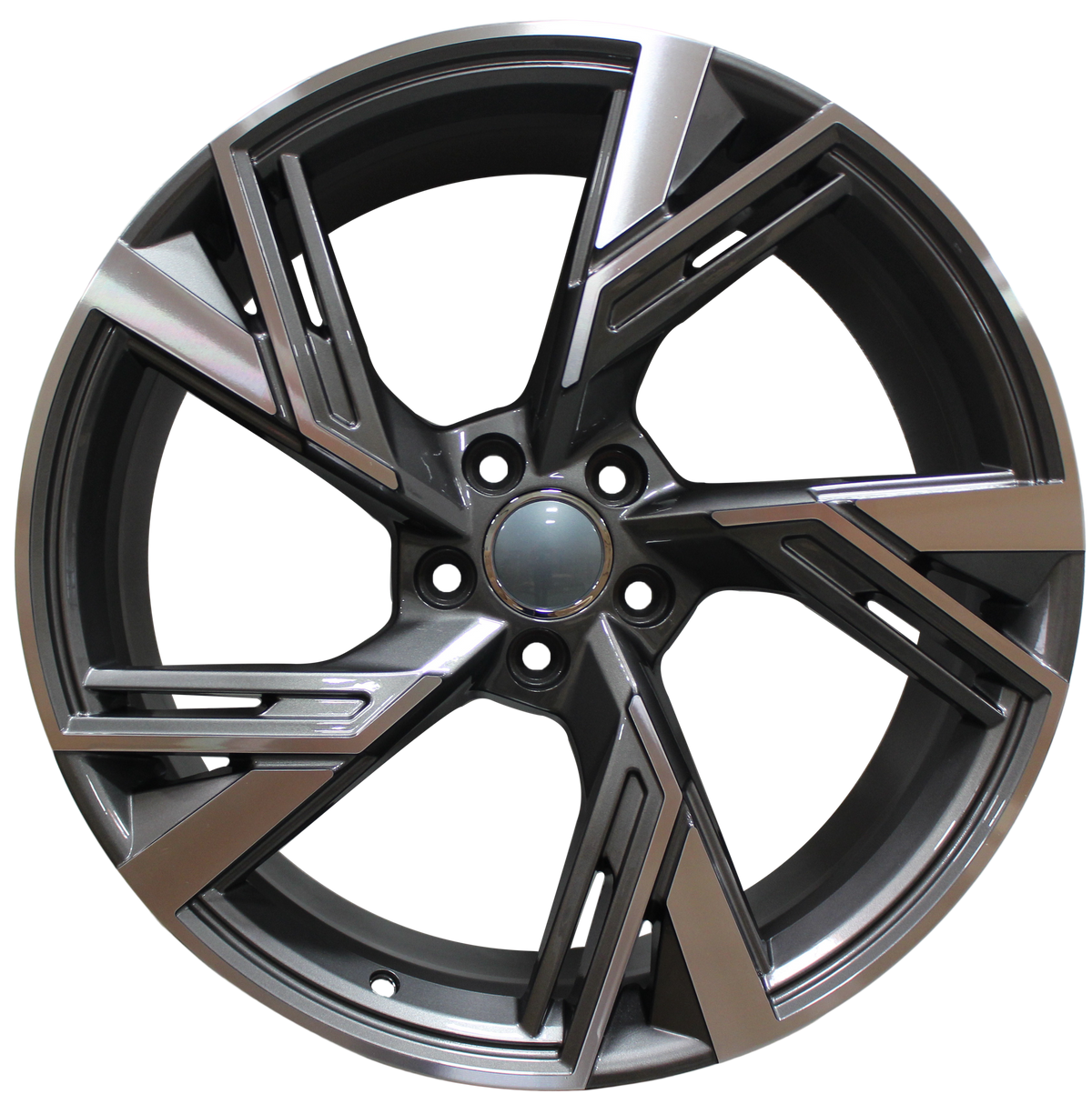 19 Inch Audi RS Style Rims Gunmetal Machined Wheels