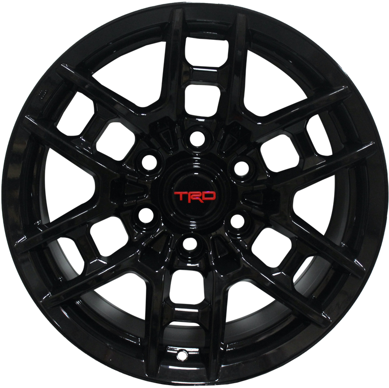 17 Inch Toyota TRD PRO Style Rims Fits 4Runner FJ Cruiser Tacoma Style Gloss Black Wheels