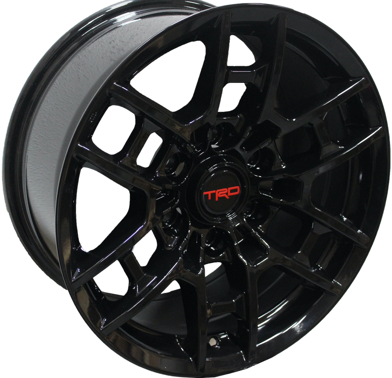 18 Inch Toyota TRD PRO Style Rims Fits 4Runner FJ Cruiser Tacoma Style Gloss Black Wheels