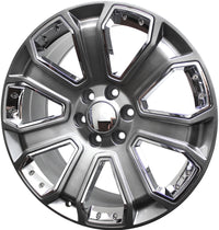 22” Chevy/GMC Rims Tahoe Yukon Sierra Silverado Suburban Avalanche LTZ Wheels Chrome Inserts