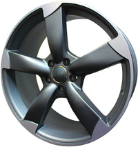 19 Inch Audi Rims A5 A6 A7 A8 S5 S6 S7 S8 RS5 RS6 RS7 Gunmetal Machined Tips Wheels