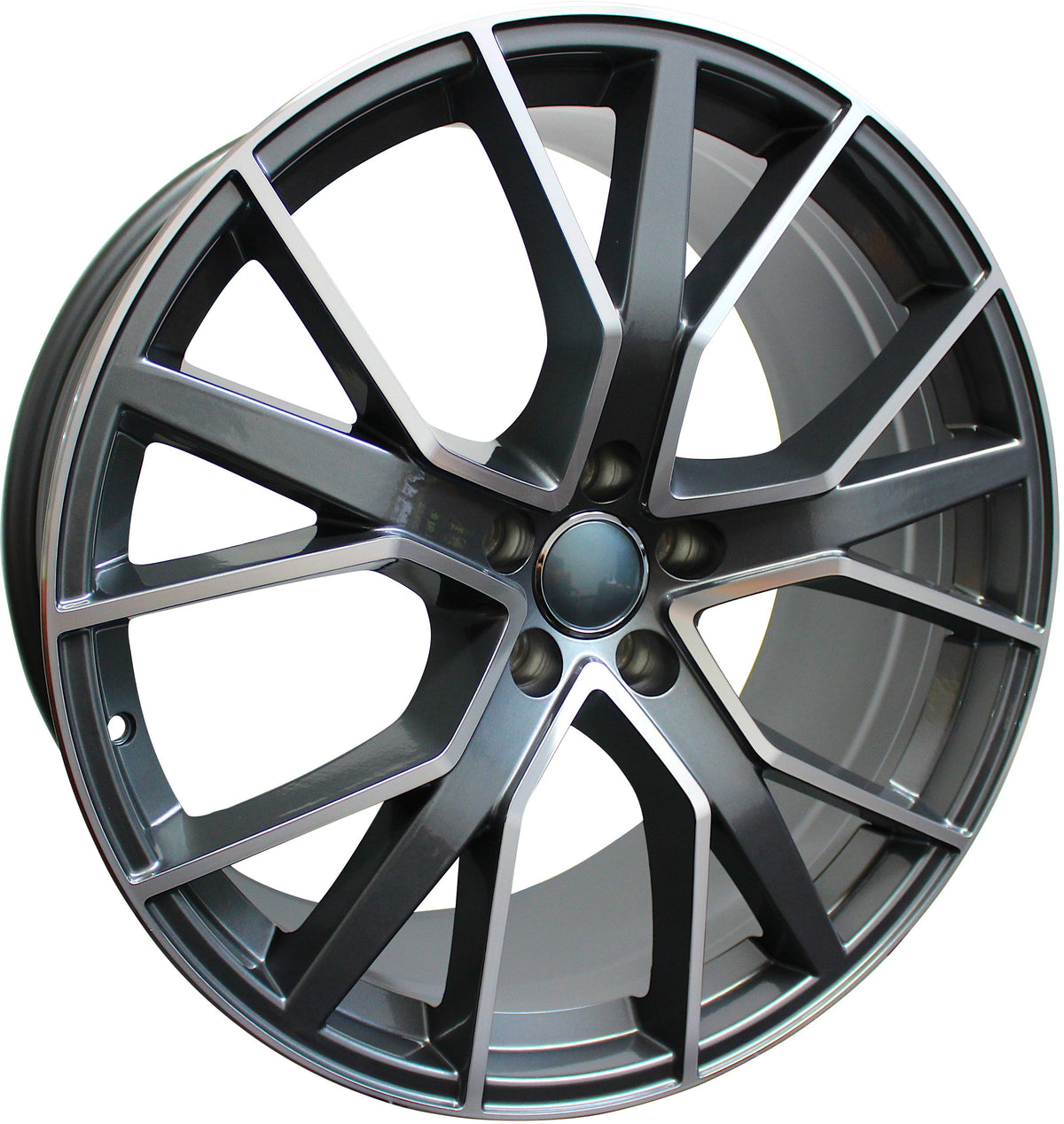 21 INCH WHEELS AUDI S LINE  Q5 Q6 Q7 S5 S6 A5 A6 A7 GUNMETAL MACHINED RIMS S8 STYLE