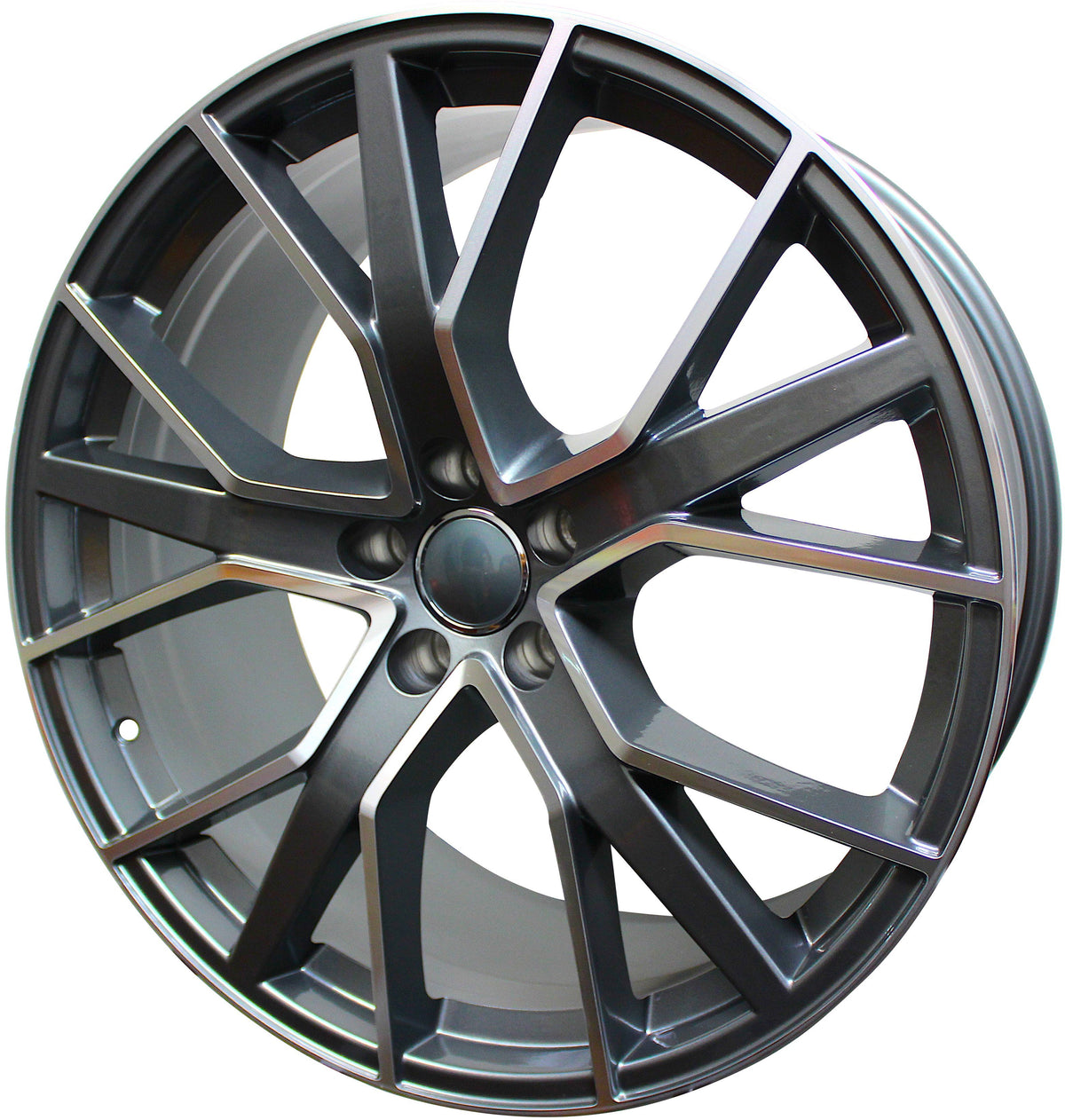 21 INCH WHEELS AUDI S LINE  Q5 Q6 Q7 S5 S6 A5 A6 A7 GUNMETAL MACHINED RIMS S8 STYLE