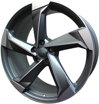 21 Inch Audi Rims A4 A5 A6 A7 A8 S4 S5 S6 S7 S8 RS5 RS6 RS7 Q5 Q7 SQ5 SQ7 Gunmetal Machined Wheels