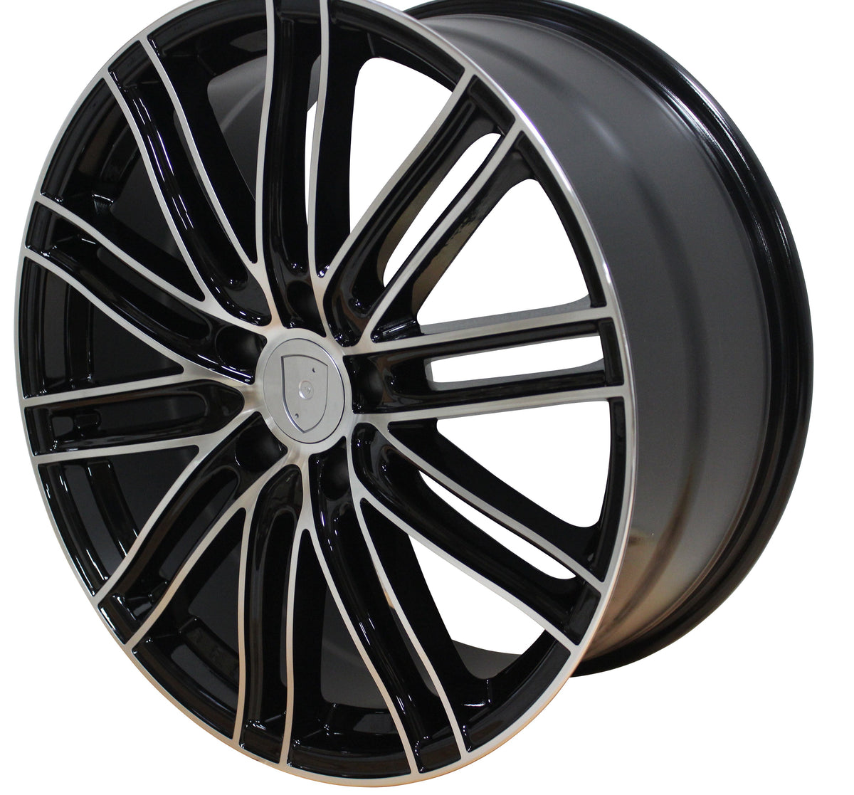 21 Inch Rims Fits Porsche Cayenne Panamera Turbo S GTS Base Machined Black Wheels