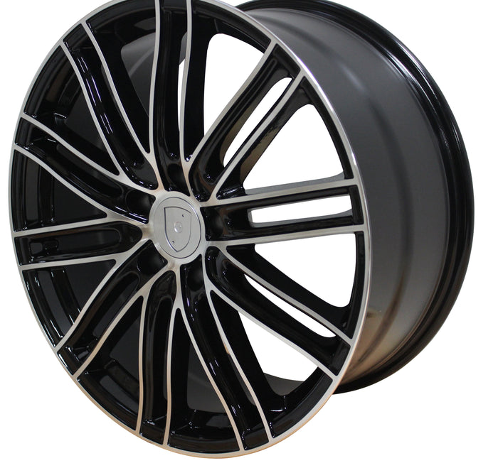 20 Inch Rims Fits Porsche Cayenne Panamera Turbo S GTS Base Machined Black Wheels