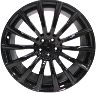 20 Inch Staggered Rims Fit Mercedes S Class CL Gloss Black Wheels