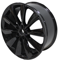 21x8.5/9 Staggered Tesla Model S Model Y Model X Gloss Black Twist Spoke Style Wheels