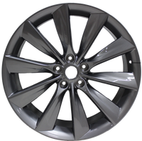 21x8.5/9 Staggered Tesla Model S Model Y Model X Gloss Gunmetal Twist Spoke Style Wheels