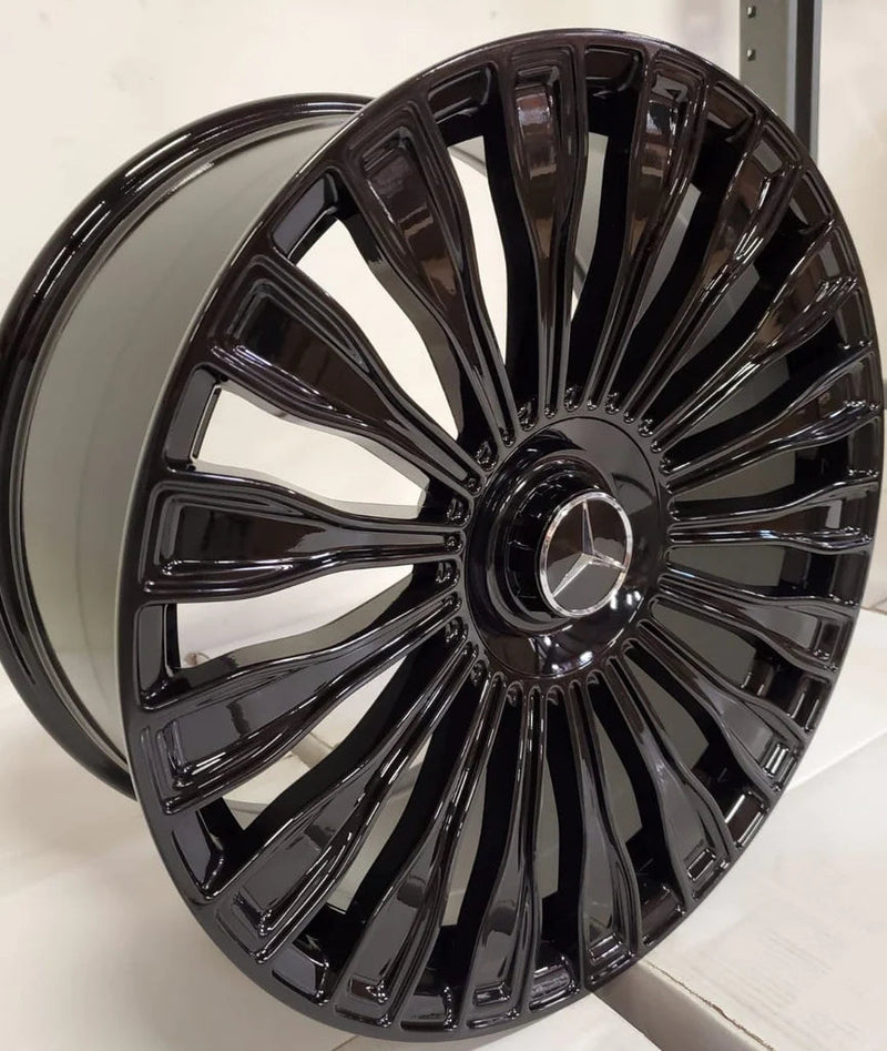 22 Inch Rims Fit Mercedes S600 S580 S560 S500 S550 S63 S400 S450 S350 S Class Maybach Style Gloss Wheels