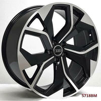 23 Inch Audi Rims A5 A6 A7 A8 S5 S6 S7 S8 RS5 RS6 RS7 Q5 Q7 SQ5 SQ7 Black Machined Face Wheels
